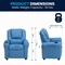 Flash Furniture Kids Recliner, 21-1/2" to 36-1/2" x 27", Upholstery Color: Blue DG-ULT-KID-LTBLUE-GG - alternate 6